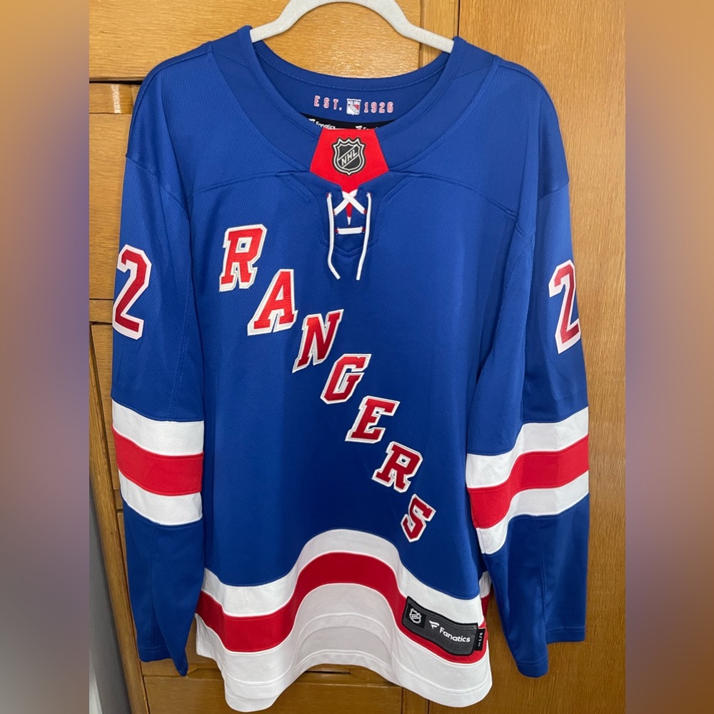 New York Rangers fanatics branded home premier breakaway player jersey-blue.